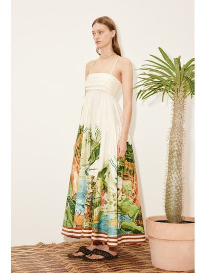 ALEMAIS TOUCAN TANGO MIDI DRESS - Pinkhill