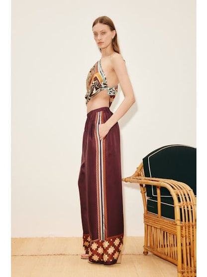 ALEMAIS WILSON SILK PANT - Pinkhill