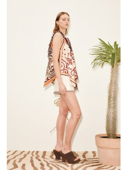 ALEMAIS WILSON SILK TOP - Pinkhill