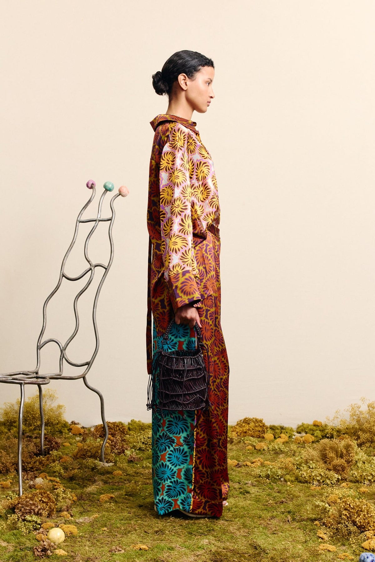 Alemais Xander Spliced Silk Pant - Multi
