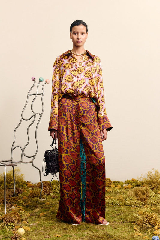 Alemais Xander Spliced Silk Pant - Multi