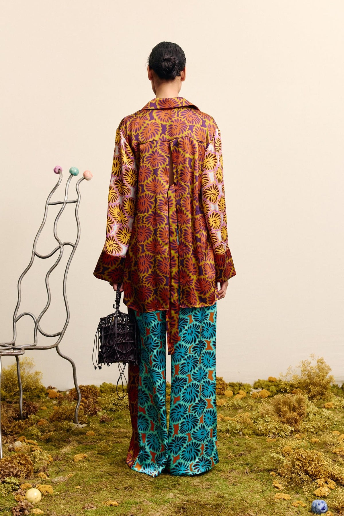 Alemais Xander Spliced Silk Shirt - Multi