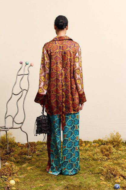 Alemais Xander Spliced Silk Shirt - Multi