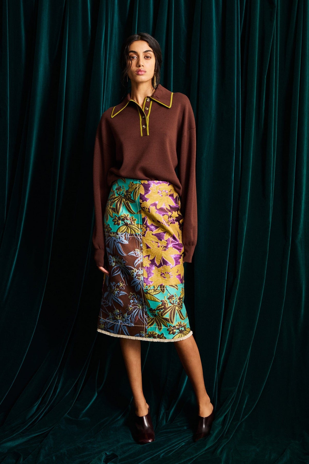 BODIE JACQUARD SKIRT