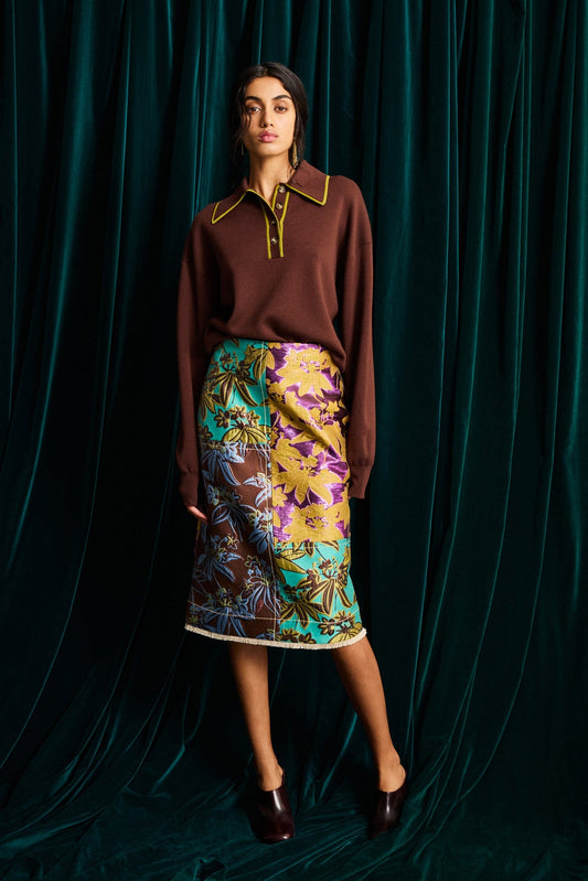 BODIE JACQUARD SKIRT