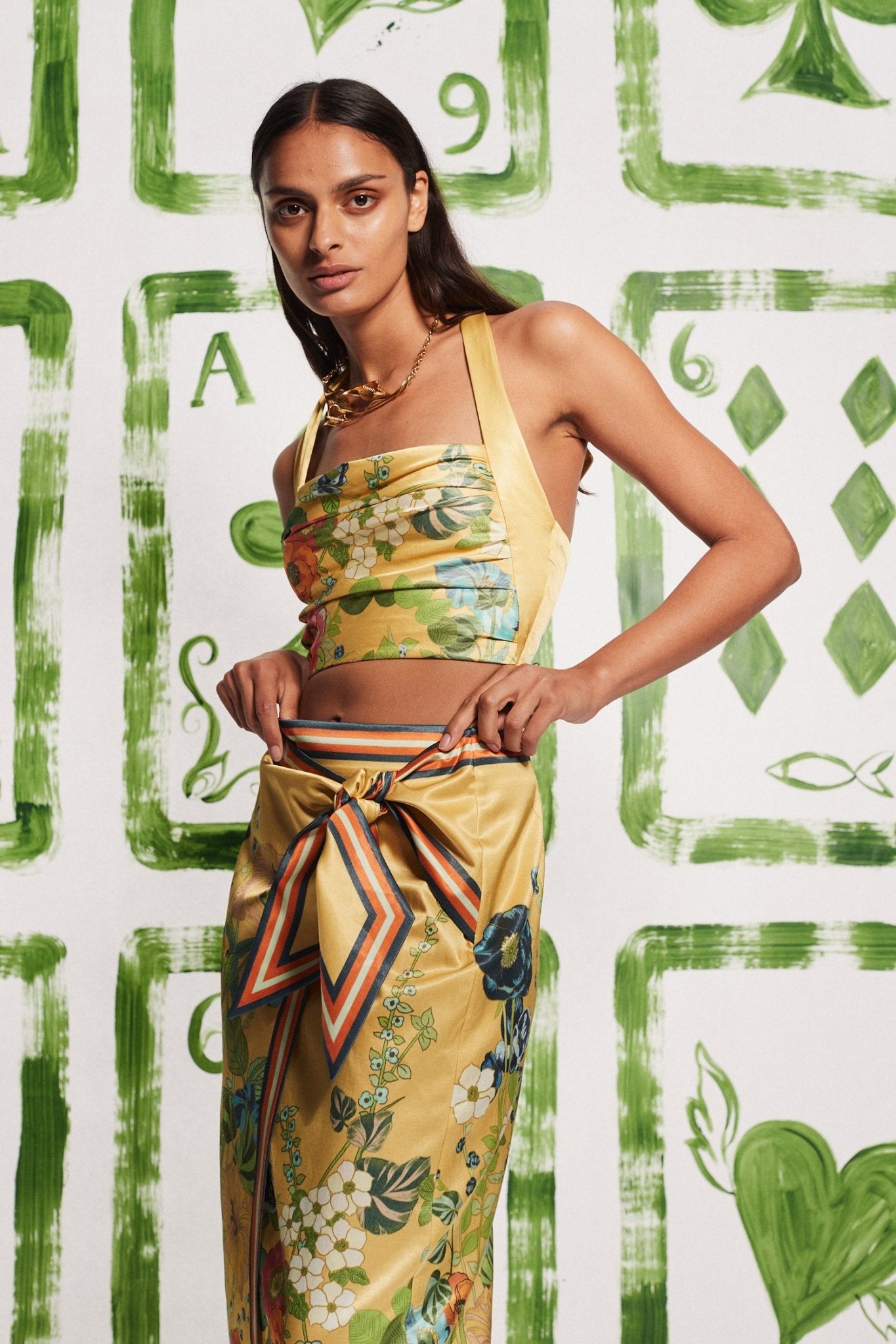 ALEMAIS CRESIDA SARONG SKIRT - Pinkhill - ALEMAIS - Mid May 24, PRE-FALL 24 - Darwin boutique - Australian fashion design - Darwin Fashion - Australian Fashion Designer - Australian Fashion Designer Brands - Australian Fashion Design Skirts