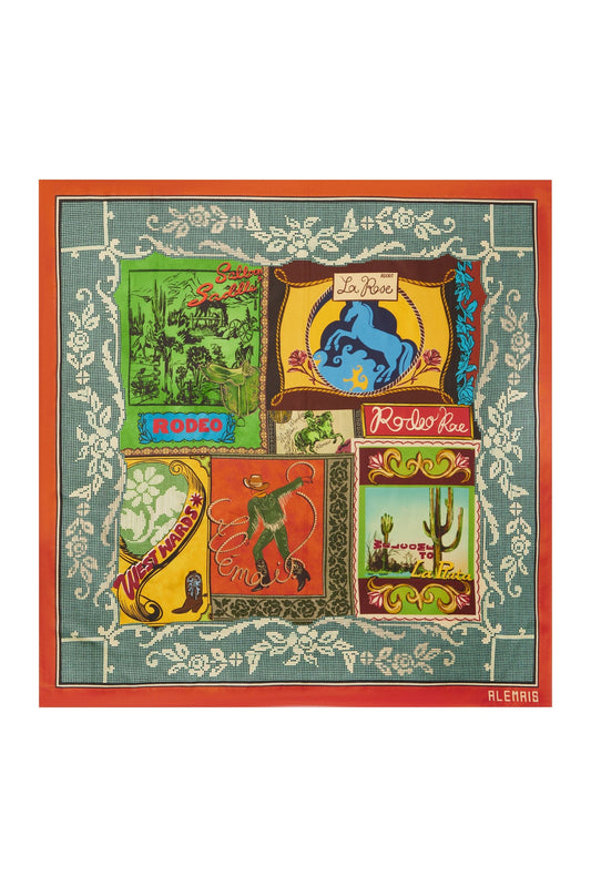 PRE-ORDER ALEMAIS  ACE SILK SCARF