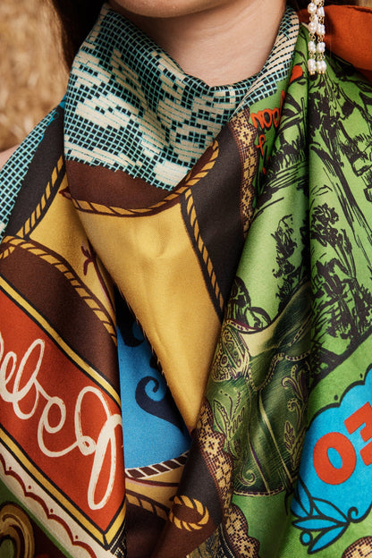 PRE-ORDER ALEMAIS  ACE SILK SCARF