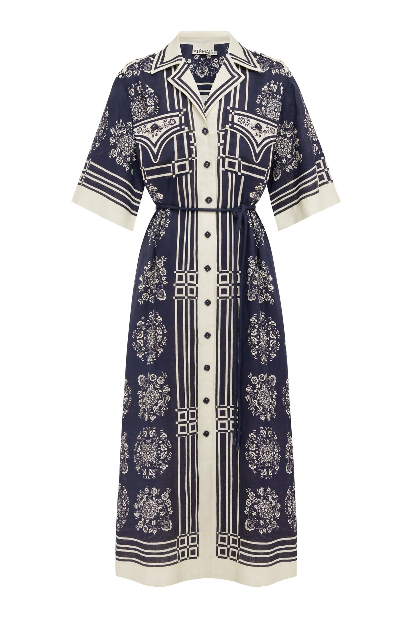 PRE-ORDER ALEMAIS  BANDERRA LINEN SHIRTDRESS