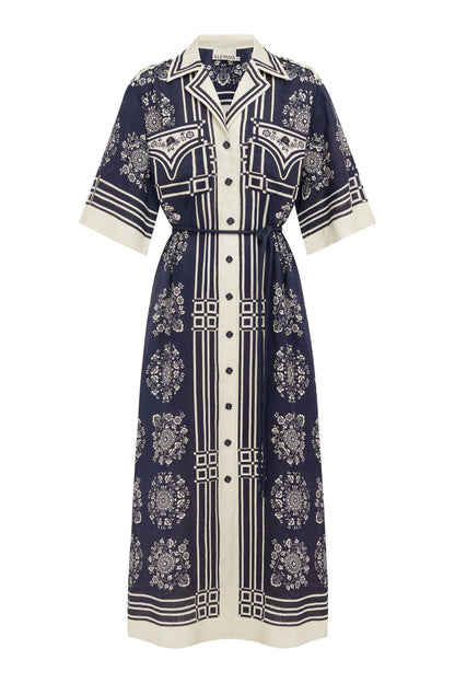 PRE-ORDER ALEMAIS  BANDERRA LINEN SHIRTDRESS
