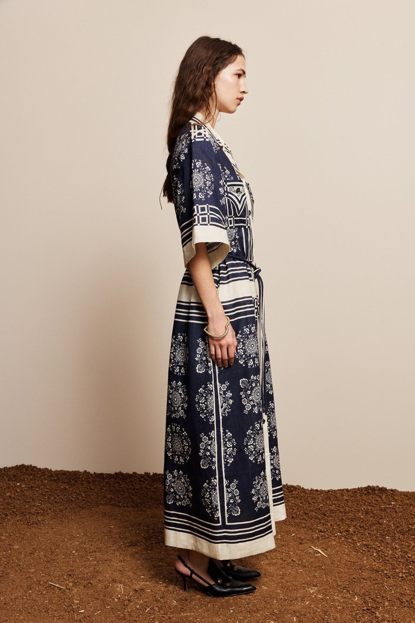 PRE-ORDER ALEMAIS  BANDERRA LINEN SHIRTDRESS