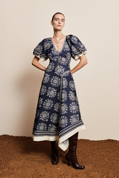 PRE-ORDER ALEMAIS  BANDERRA MIDI DRESS