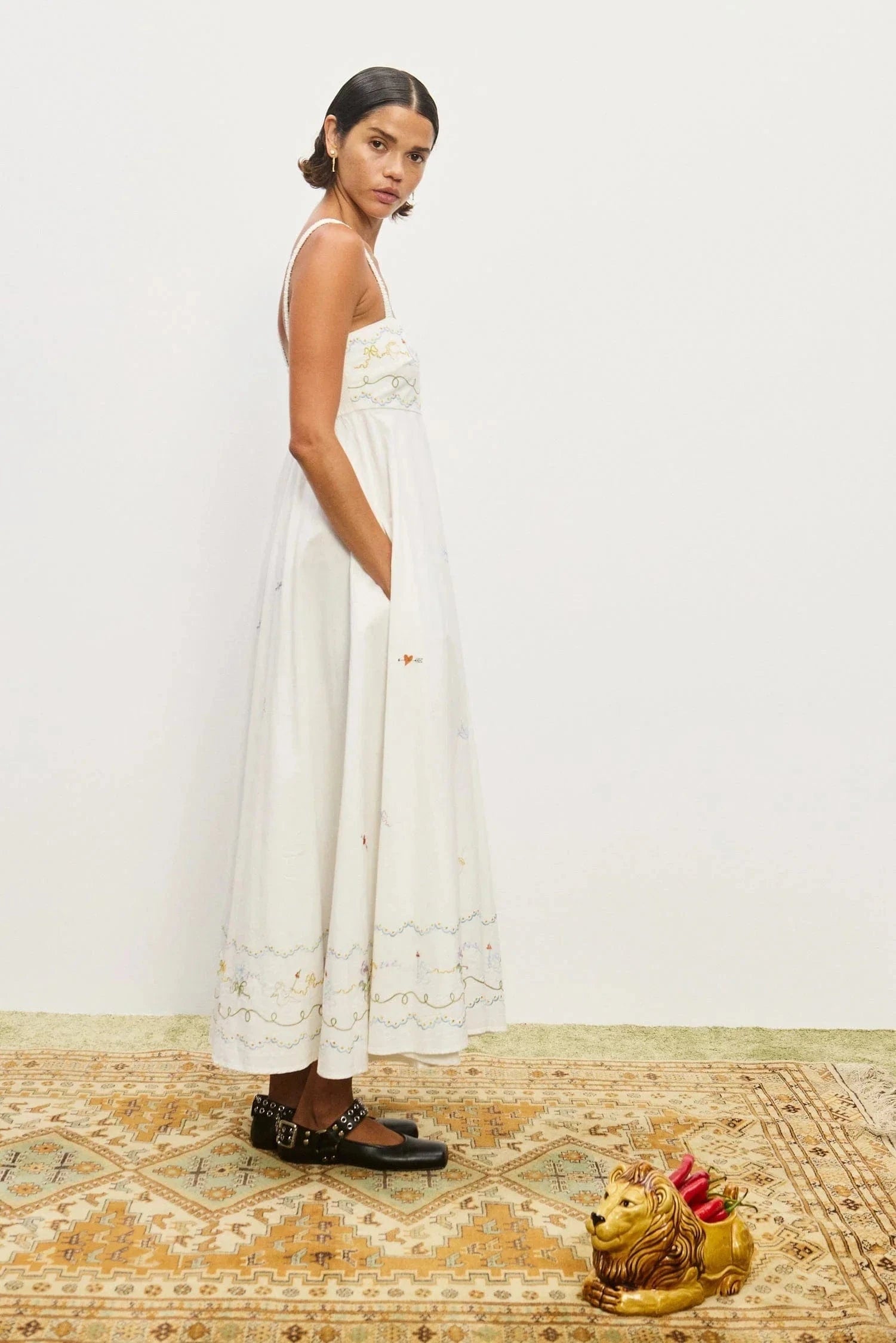 PRE-ORDER ALEMAIS GIULIA EMBROIDERED SUNDRESS - Pinkhill -  - [] - Darwin boutique - Australian fashion design - Darwin Fashion - Australian Fashion Designer - Australian Fashion Designer Brands - Australian Fashion Design 