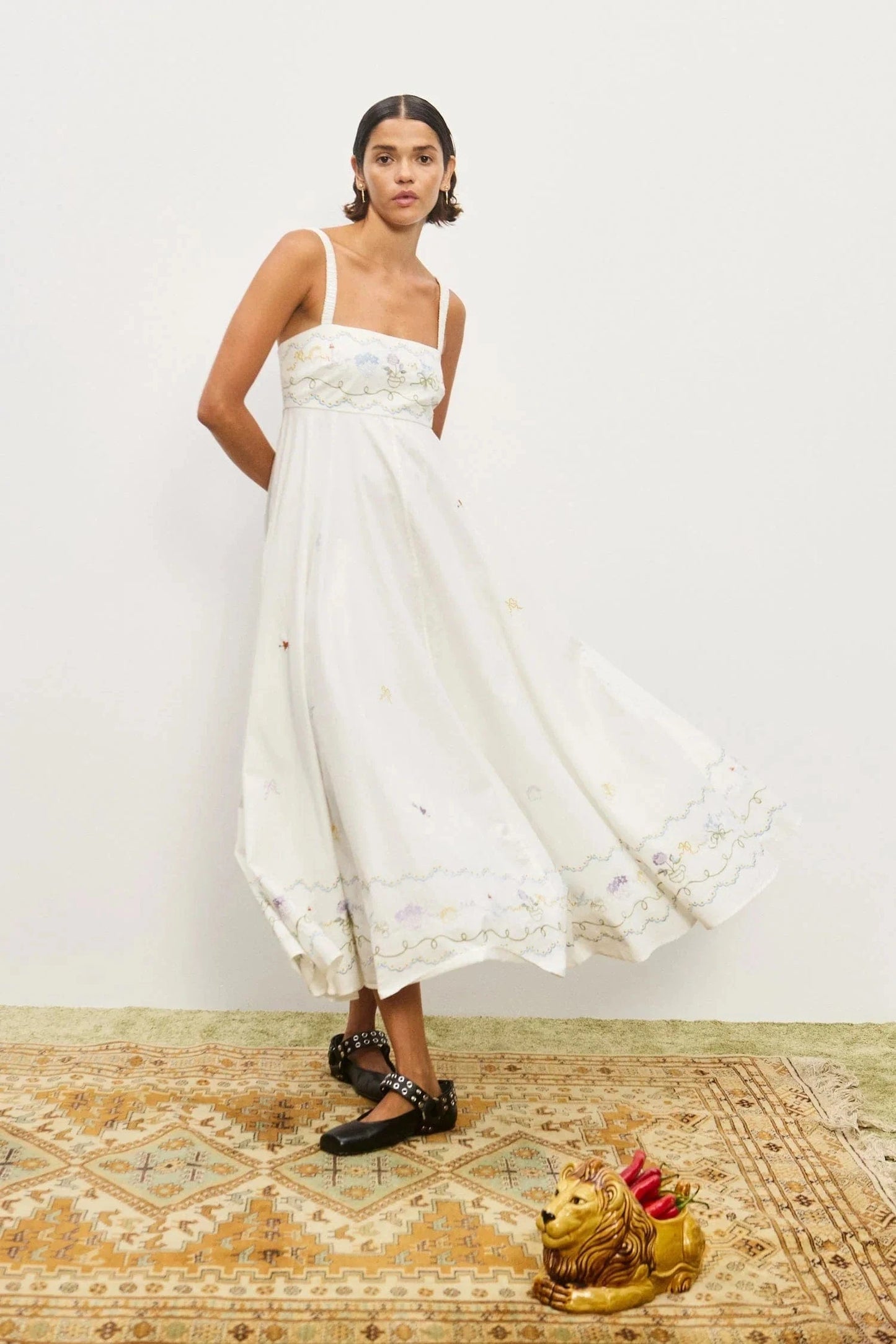 PRE-ORDER ALEMAIS GIULIA EMBROIDERED SUNDRESS - Pinkhill -  - [] - Darwin boutique - Australian fashion design - Darwin Fashion - Australian Fashion Designer - Australian Fashion Designer Brands - Australian Fashion Design 