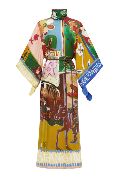 Pre-Order Alemais Mlak Silk Midi Dress - Pinkhill