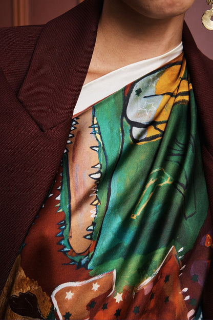 Pre-Order Alemais Mlak Silk Scarf - Pinkhill