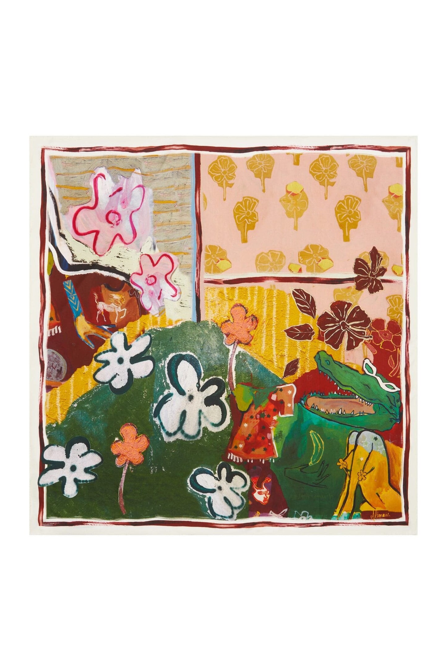 Pre-Order Alemais Mlak Silk Scarf - Pinkhill