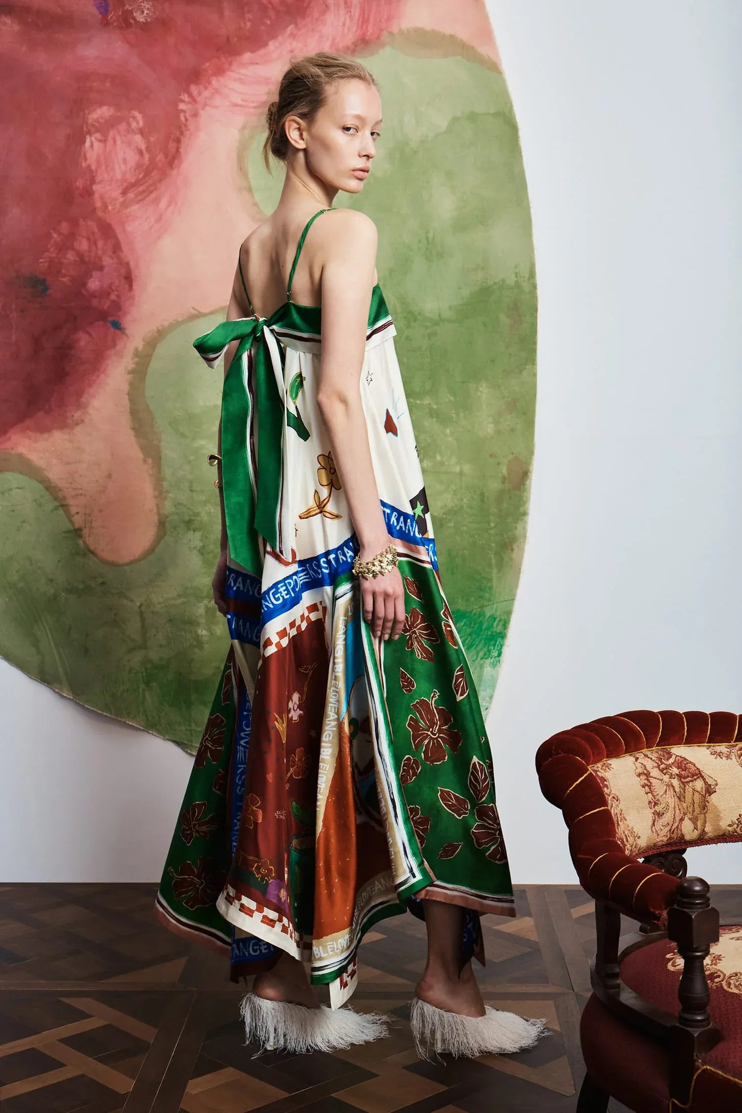 Pre-Order Alemais Tangible Love Silk Midi Dress - Pinkhill