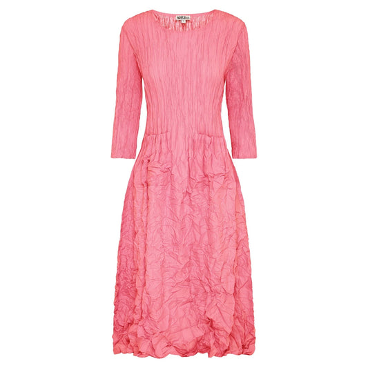 ALQUEMA - 3/4 Sleeve Smash Pocket Dress - Plain Colours - Peach - Pinkhill, Darwin boutique, Australian high end fashion, Darwin Fashion