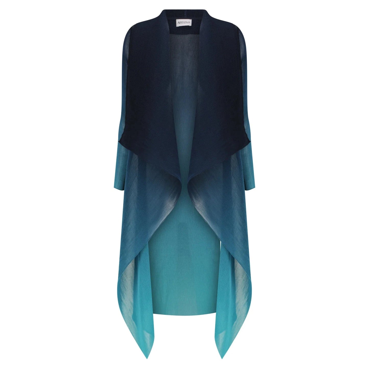 Alquema Collare Coat - Twilight Blue to Peacock - Pinkhill -  - [] - Darwin boutique - Australian fashion design - Darwin Fashion - Australian Fashion Designer - Australian Fashion Designer Brands - Australian Fashion Design 