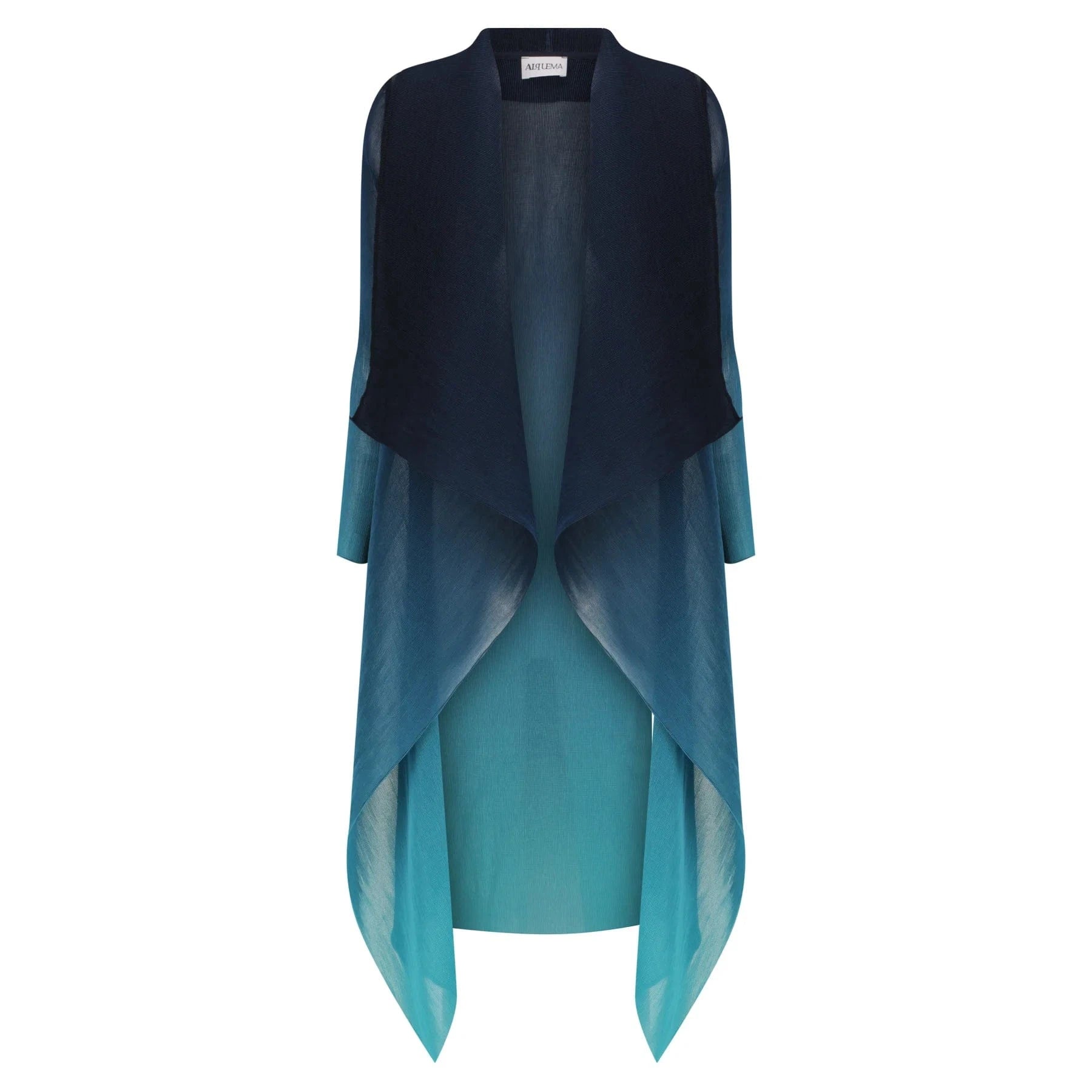 Alquema Collare Coat - Twilight Blue to Peacock - Pinkhill -  - [] - Darwin boutique - Australian fashion design - Darwin Fashion - Australian Fashion Designer - Australian Fashion Designer Brands - Australian Fashion Design 