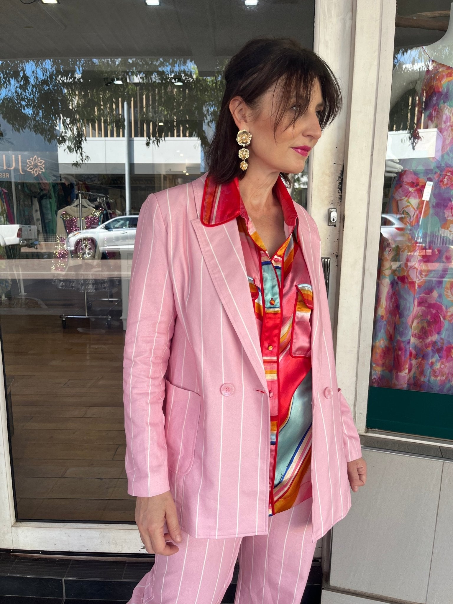 ASTON HARPER BLAZER IN PARFAIT STRIPE - Aston Studio - Pinkhill - darwin fashion - darwin boutique