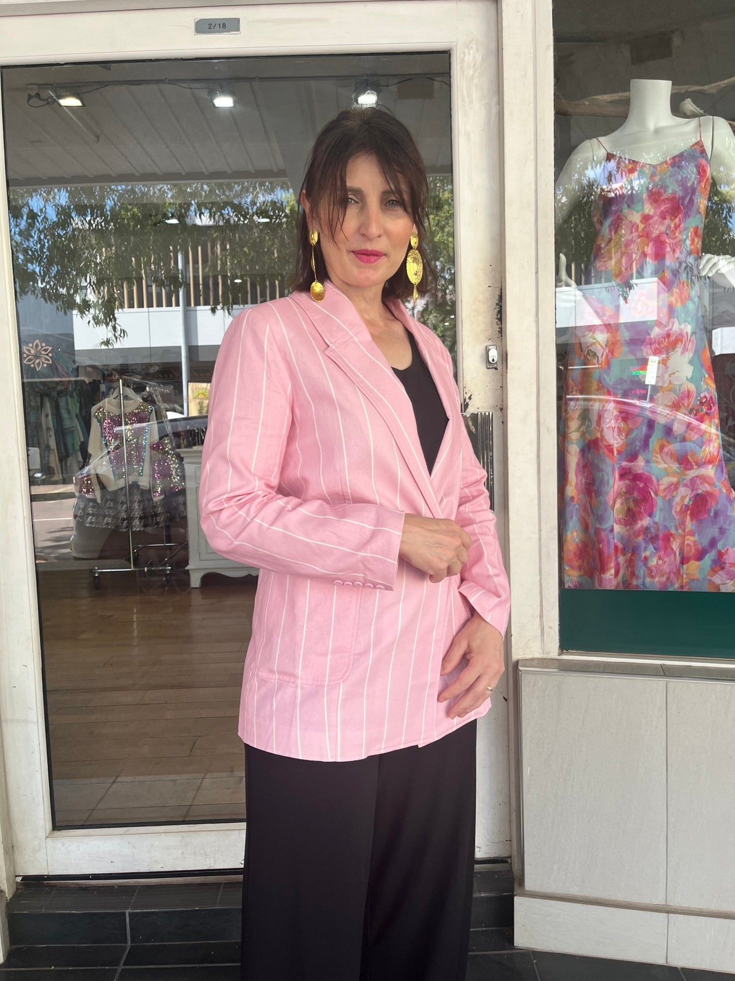 ASTON HARPER BLAZER IN PARFAIT STRIPE - Aston Studio - Pinkhill - darwin fashion - darwin boutique