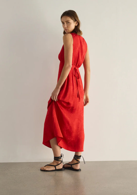 Auguste River Midi Dress - Red - Pinkhill -  - [] - Darwin boutique - Australian fashion design - Darwin Fashion - Australian Fashion Designer - Australian Fashion Designer Brands - Australian Fashion Design 