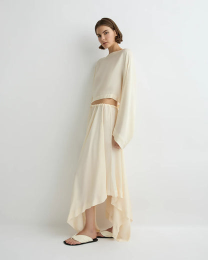 Bondi Born Ardea Square Long Skirt - Pearl - Pinkhill