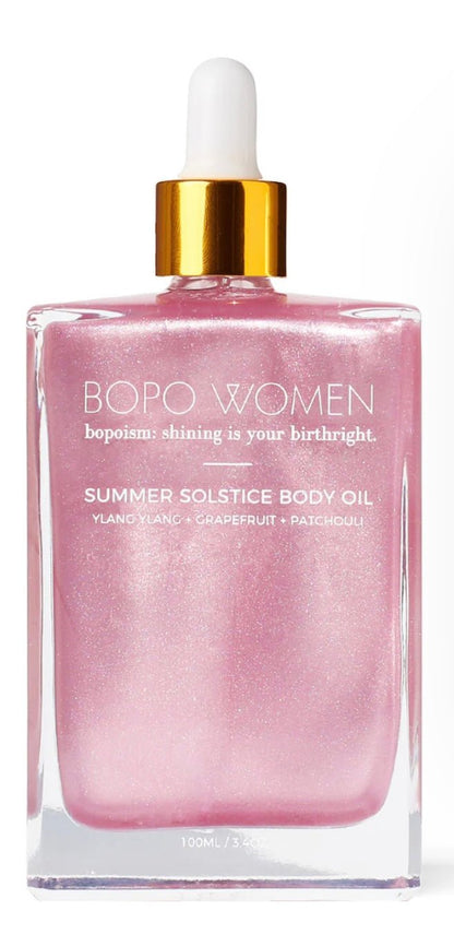 BOPO WOMEN Summer Solstice Body Oil (Ltd Edition Pink Shimmer) - Pinkhill - Bopo - floral - Darwin boutique - Australian fashion design - Darwin Fashion - Australian Fashion Designer - Australian Fashion Designer Brands - Australian Fashion Design Body Lotion