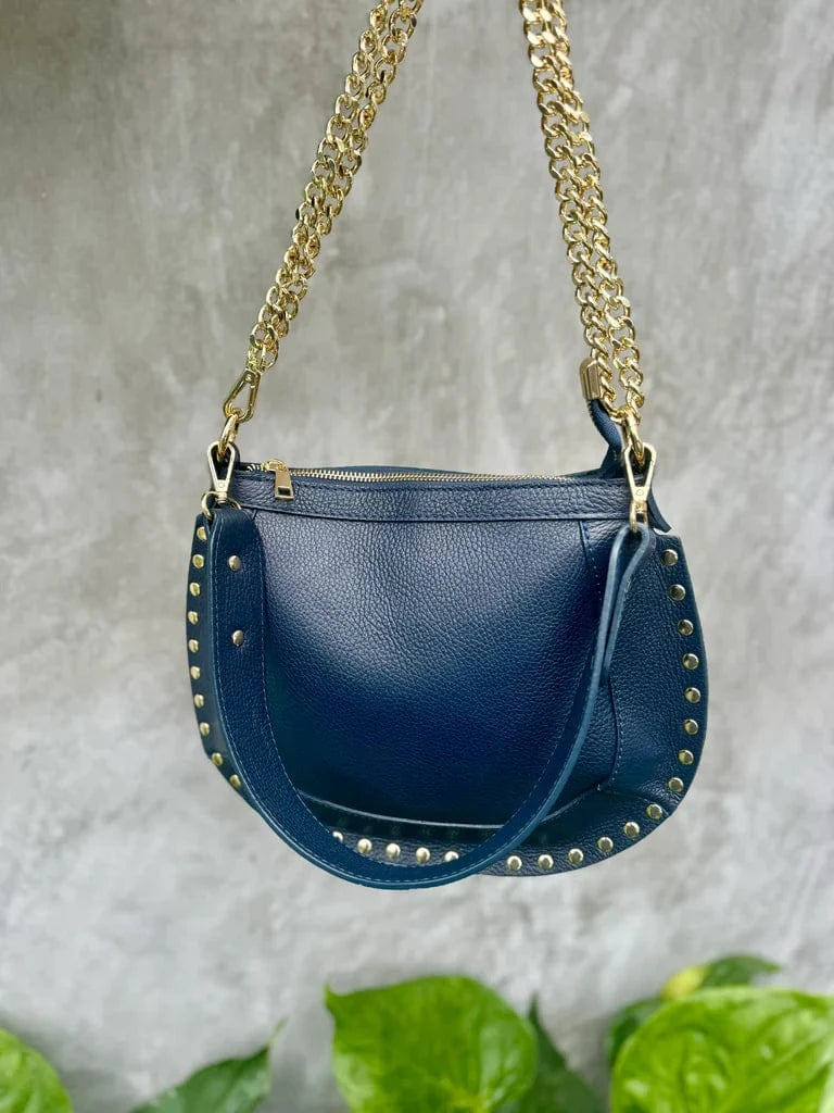 By Studio Zee Bonita - Navy Leather - Pinkhill -  - [] - Darwin boutique - Australian fashion design - Darwin Fashion - Australian Fashion Designer - Australian Fashion Designer Brands - Australian Fashion Design 