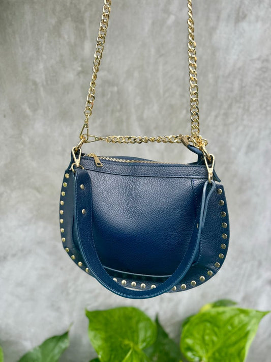 By Studio Zee Bonita - Navy Leather - Pinkhill -  - [] - Darwin boutique - Australian fashion design - Darwin Fashion - Australian Fashion Designer - Australian Fashion Designer Brands - Australian Fashion Design 