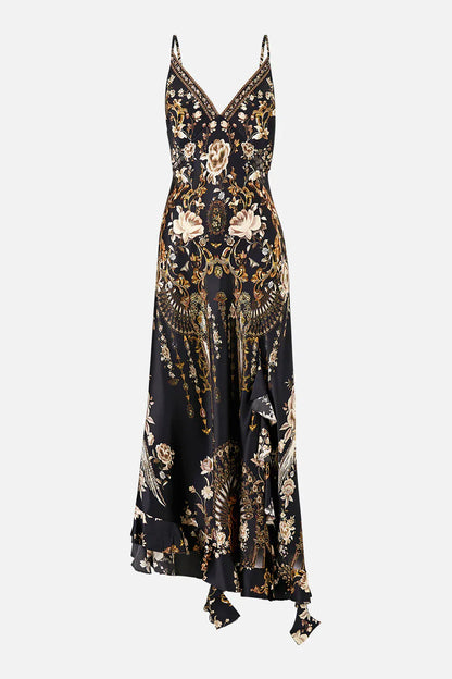 Camilla Bias Slip Dress With Frill Hem Flamenco Folklore - Pinkhill -  - [] - Darwin boutique - Australian fashion design - Darwin Fashion - Australian Fashion Designer - Australian Fashion Designer Brands - Australian Fashion Design 