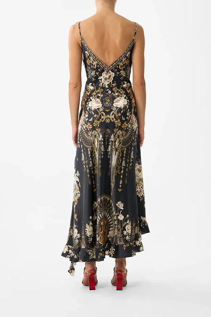 Camilla Bias Slip Dress With Frill Hem Flamenco Folklore - Pinkhill -  - [] - Darwin boutique - Australian fashion design - Darwin Fashion - Australian Fashion Designer - Australian Fashion Designer Brands - Australian Fashion Design 