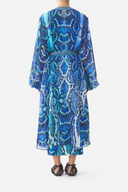 Camilla Blouson Sleeve Layer The Sapphire Serpent - Pinkhill