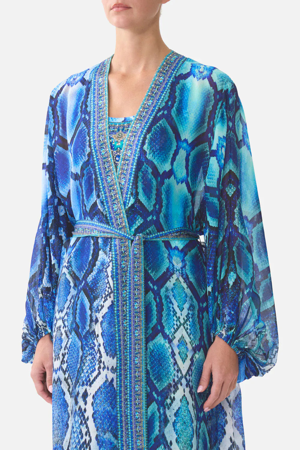 Camilla Blouson Sleeve Layer The Sapphire Serpent - Pinkhill