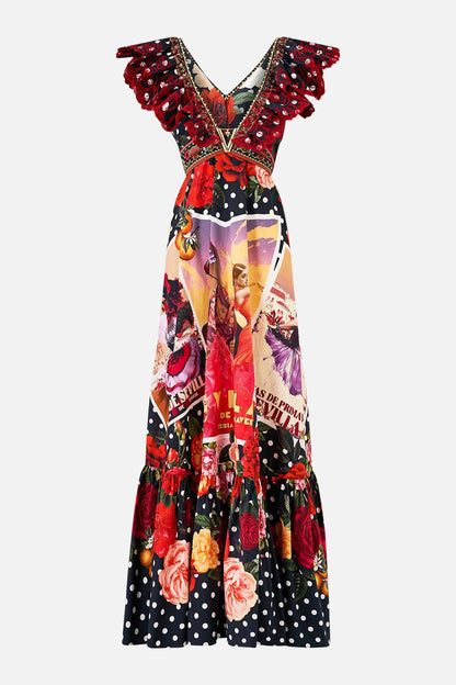 Camilla Frill Neck Dress With Hardware - Daughters of duende - Pinkhill -  - [] - Darwin boutique - Australian fashion design - Darwin Fashion - Australian Fashion Designer - Australian Fashion Designer Brands - Australian Fashion Design 