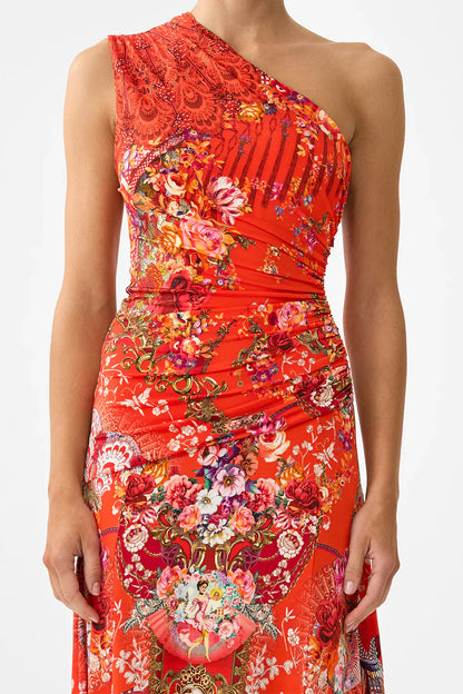 Camilla Gathered Jersey One Shoulder Dress Olé olé - Pinkhill -  - [] - Darwin boutique - Australian fashion design - Darwin Fashion - Australian Fashion Designer - Australian Fashion Designer Brands - Australian Fashion Design 