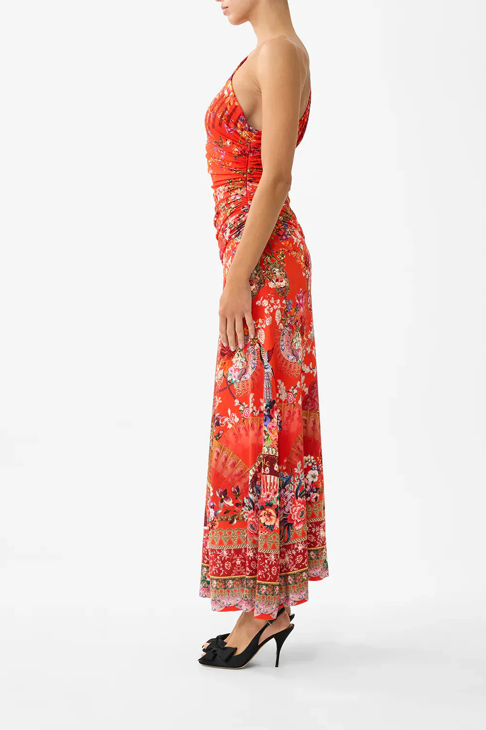 Camilla Gathered Jersey One Shoulder Dress Olé olé - Pinkhill -  - [] - Darwin boutique - Australian fashion design - Darwin Fashion - Australian Fashion Designer - Australian Fashion Designer Brands - Australian Fashion Design 