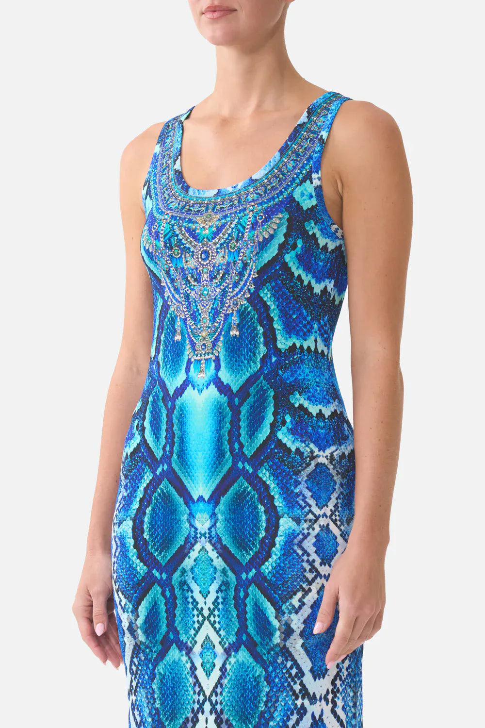 Camilla Jersey Scoop Neck Tank Dress The sapphire serpent – Pinkhill