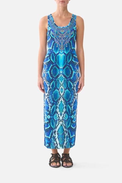 Camilla Jersey Scoop Neck Tank Dress The sapphire serpent - Pinkhill