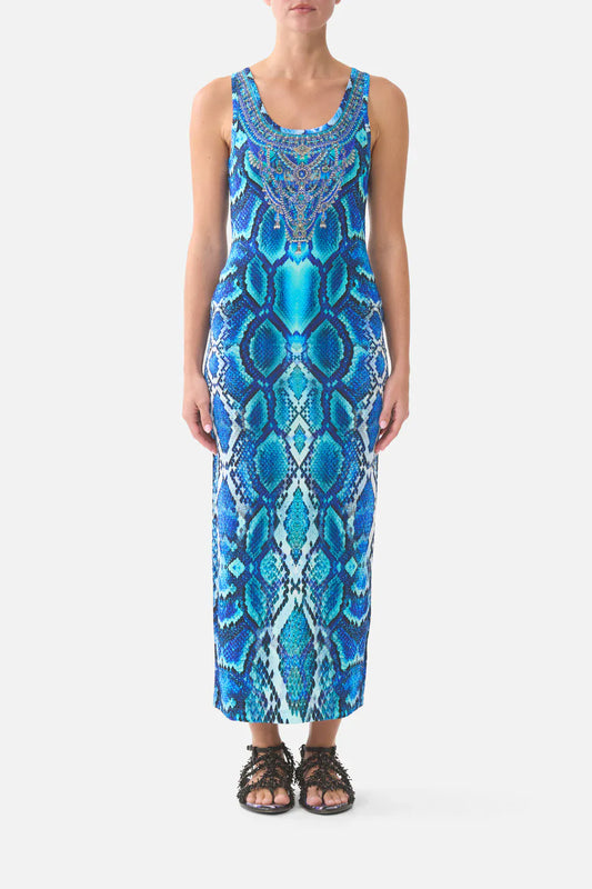Camilla Jersey Scoop Neck Tank Dress The sapphire serpent
