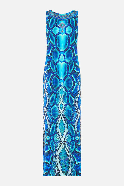 Camilla Jersey Scoop Neck Tank Dress The sapphire serpent - Pinkhill