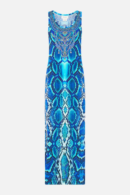 Camilla Jersey Scoop Neck Tank Dress The sapphire serpent - Pinkhill