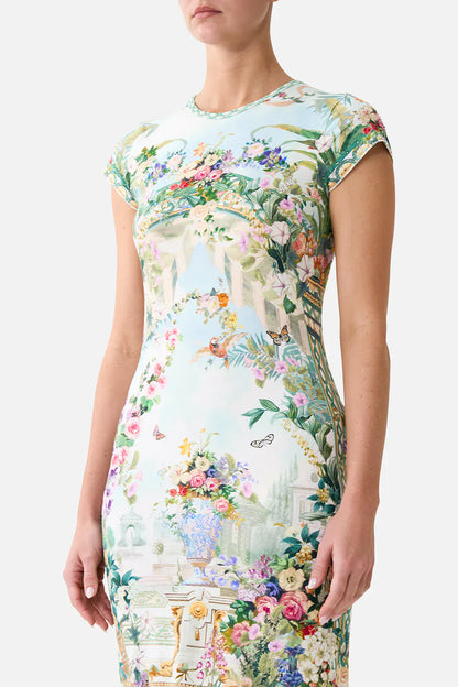 Camilla Jersey Tank Dress with Cap Sleeves Art for the Empress