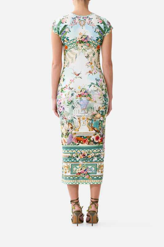 Camilla Jersey Tank Dress with Cap Sleeves Art for the Empress