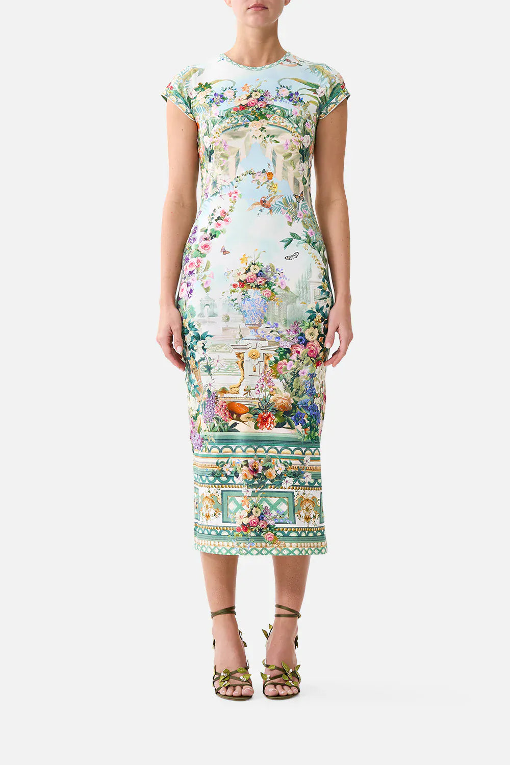 Camilla Jersey Tank Dress with Cap Sleeves Art for the Empress