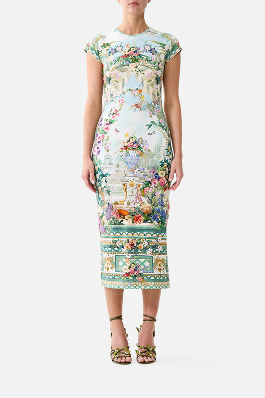 Camilla Jersey Tank Dress with Cap Sleeves Art for the Empress