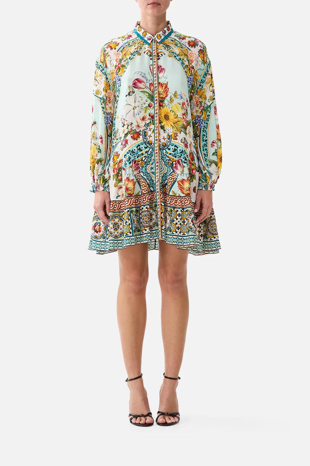 Camilla Long sleeve tiered short dress Magic of the Mercado