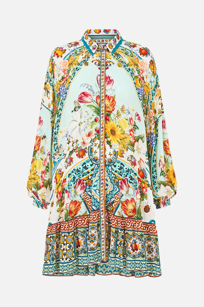 Camilla Long sleeve tiered short dress Magic of the Mercado